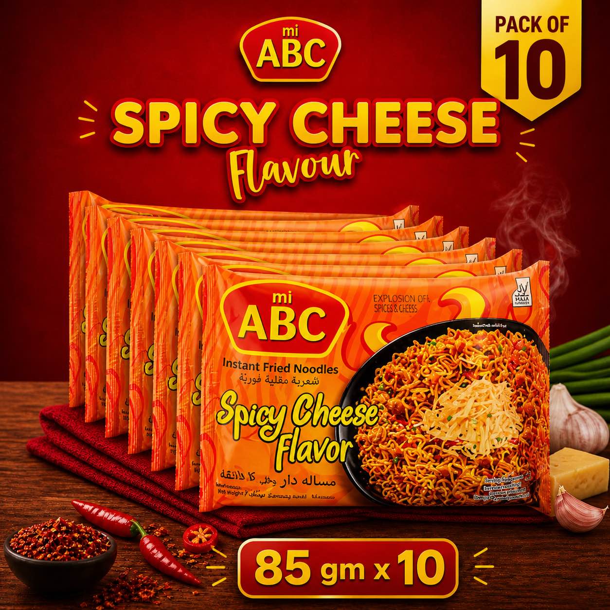Abc Spicy Cheese Pack Of 10
