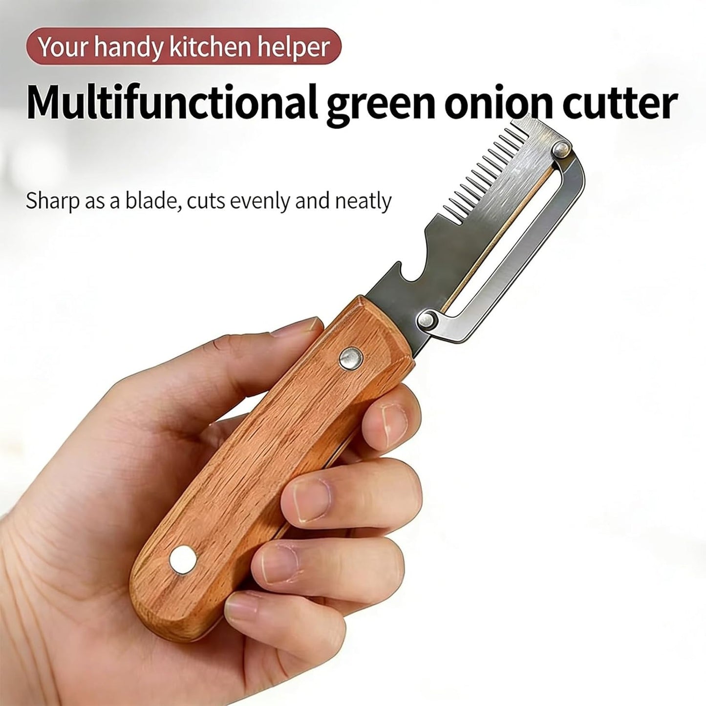 Multi-Blade Green Onion Cutter & Premium Vegetable Peeler
