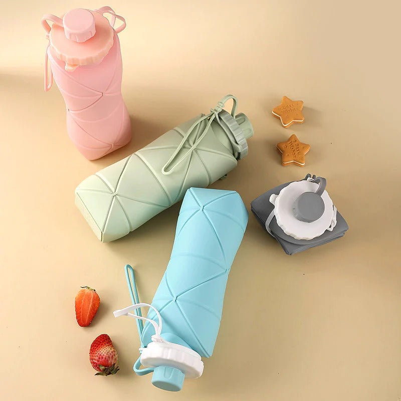 Collapsible Silicone Travel Water Bottle (Leakproof & BPA-Free)