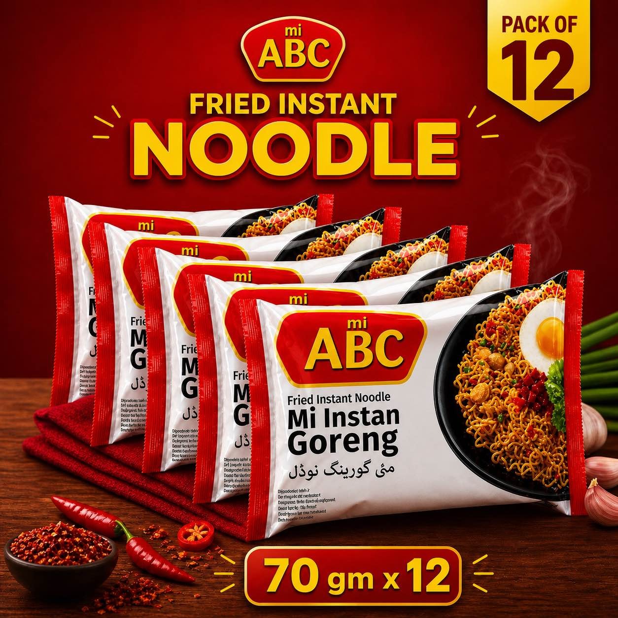 Abc Fried Instant Noodle Pack Of 12