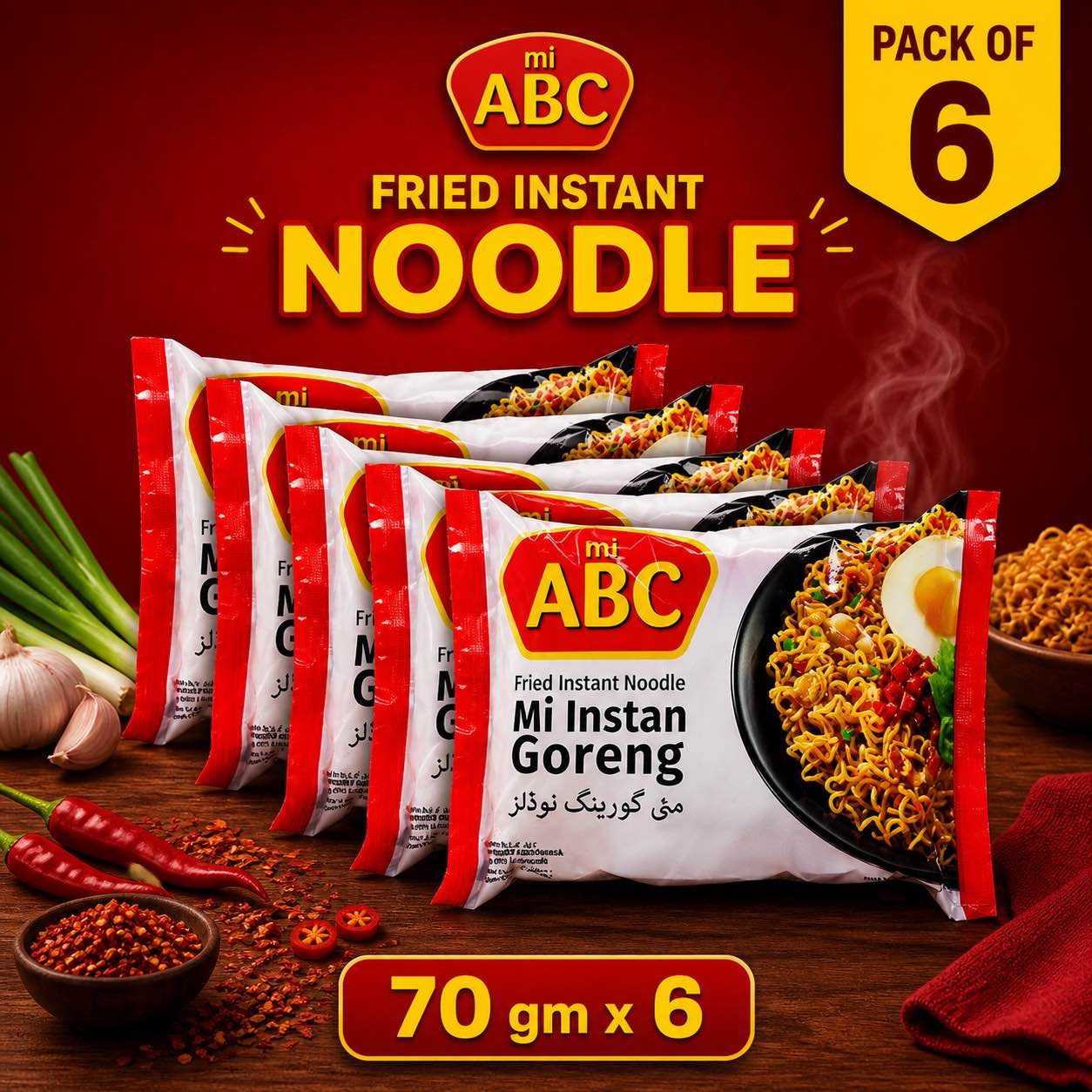 Abc Fried Noodle Pack Of 6