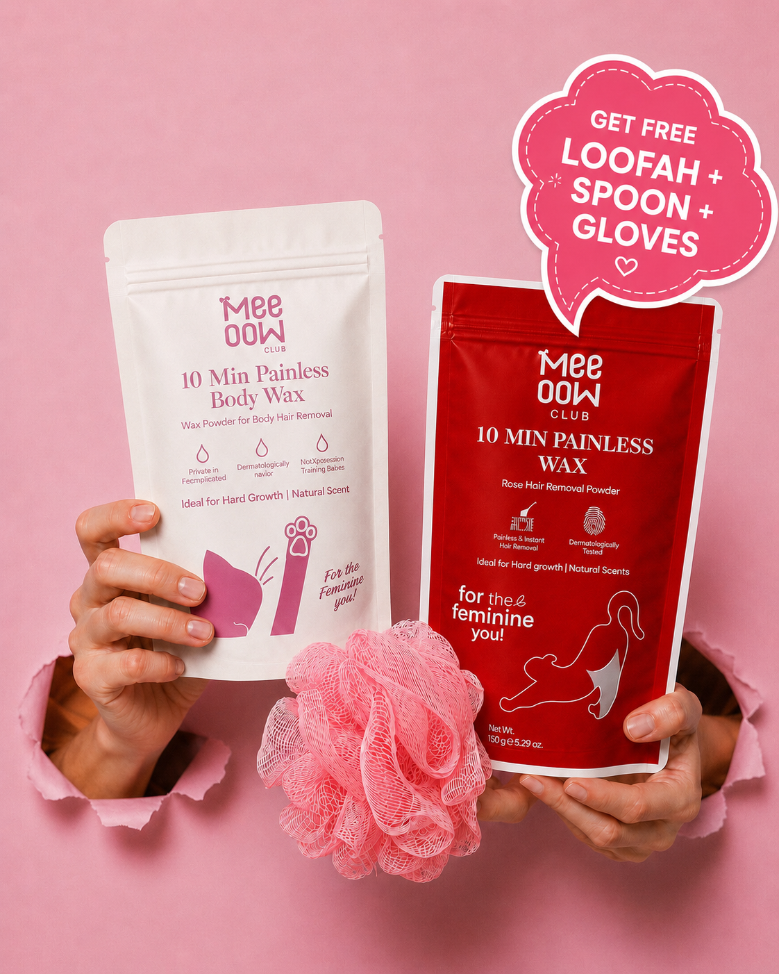 Mee Oow Club 10 Min Painless Hair Removal Powder – Pack of 2