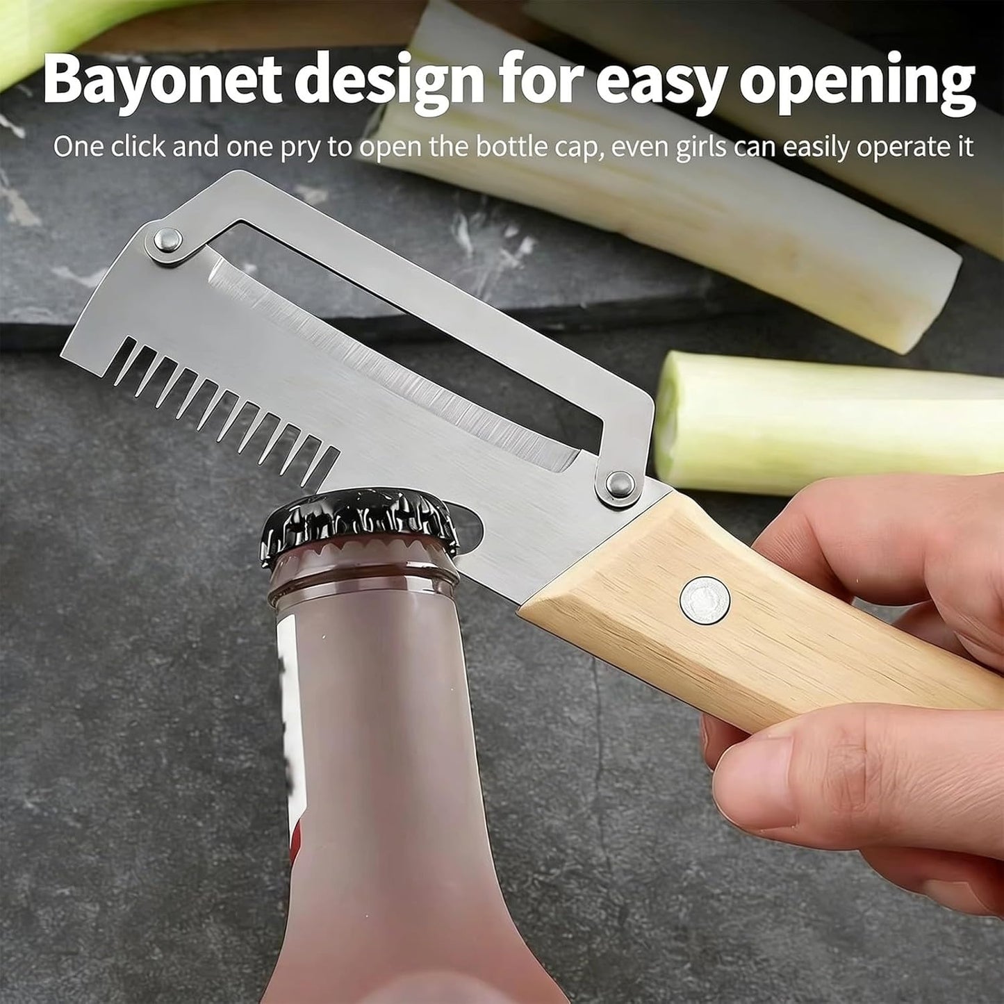Multi-Blade Green Onion Cutter & Premium Vegetable Peeler