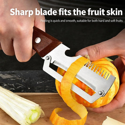 Multi-Blade Green Onion Cutter & Premium Vegetable Peeler