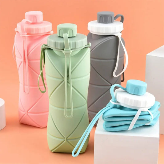 Collapsible Silicone Travel Water Bottle (Leakproof & BPA-Free)