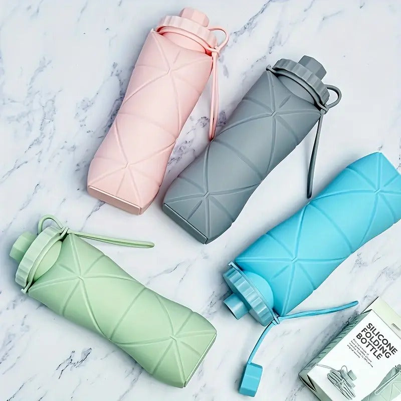 Collapsible Silicone Travel Water Bottle (Leakproof & BPA-Free)