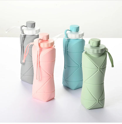 Collapsible Silicone Travel Water Bottle (Leakproof & BPA-Free)