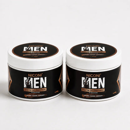 NICONI Men Enzyme De-Tan Pack for Face & Body 300g
