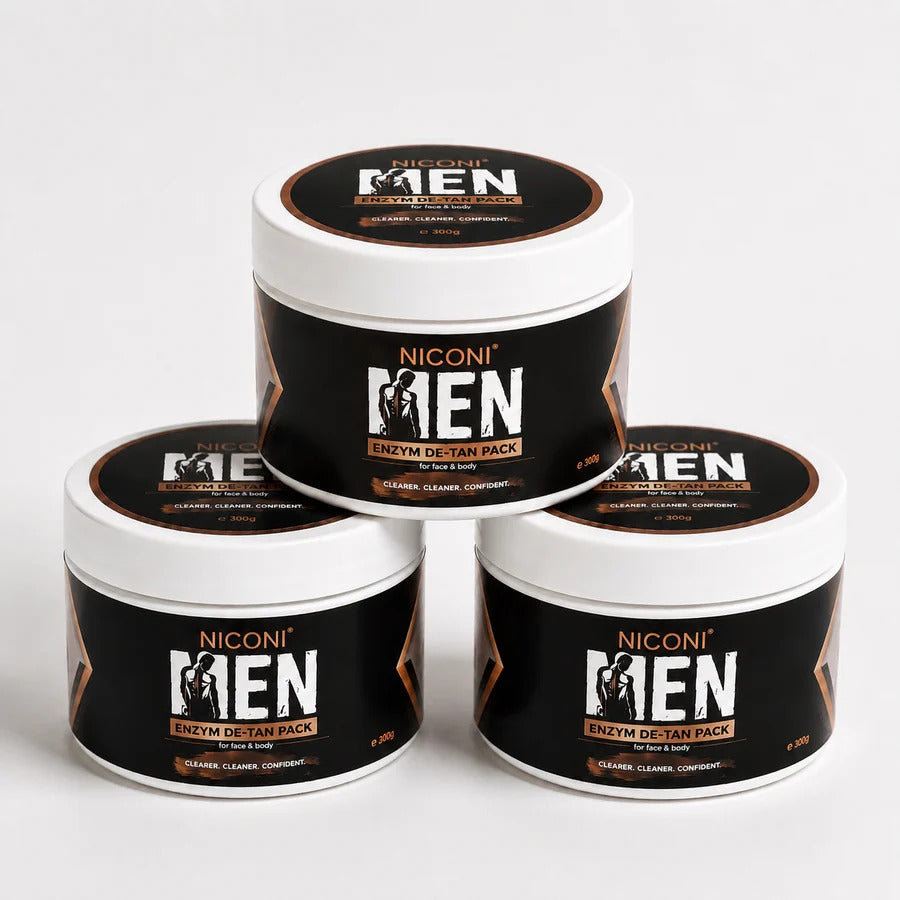 NICONI Men Enzyme De-Tan Pack for Face & Body 300g
