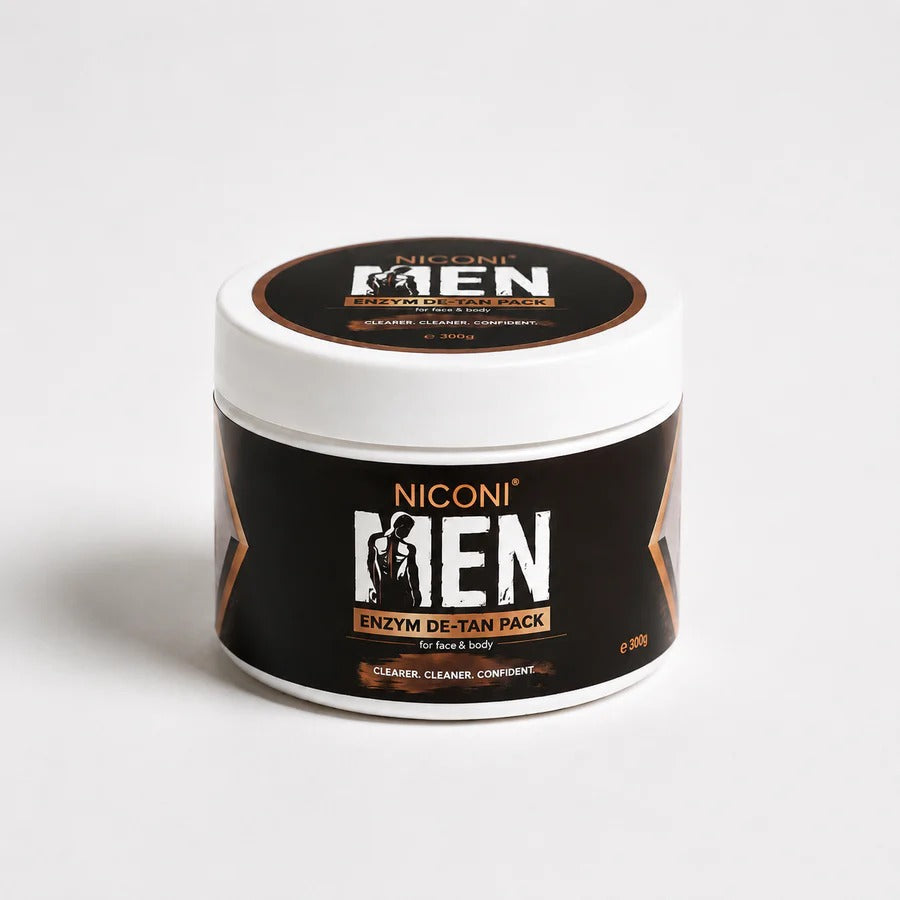 NICONI Men Enzyme De-Tan Pack for Face & Body 300g