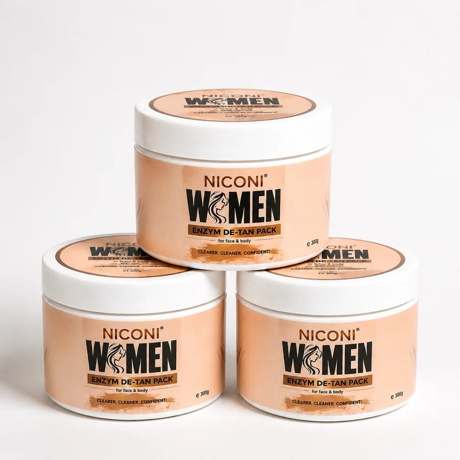 NICONI Women Enzyme De-Tan Pack for Face & Body 300g