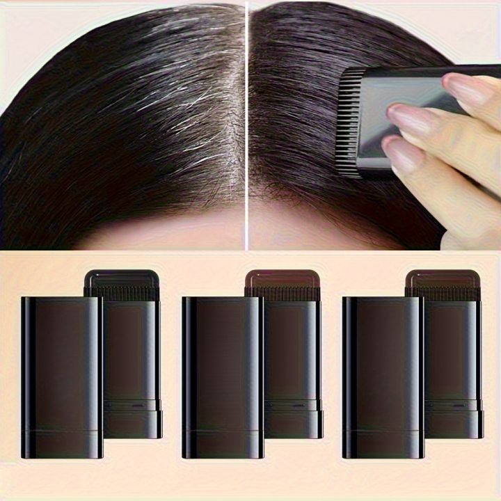 Instant Gray Root Touch Up Stick – Waterproof Hairline & Root Concealer (Dark Brown)