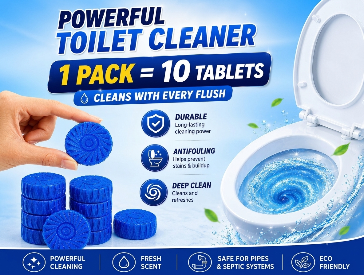 Toilet Cleaning Tablets - Fresh blue flush formula