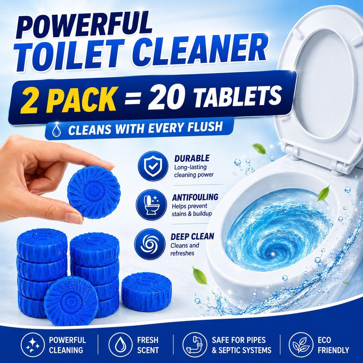 Keep your toilet sparkling clean and fresh with every single flush!