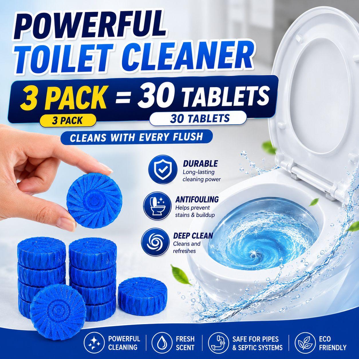 Keep your toilet sparkling clean and fresh with every single flush!