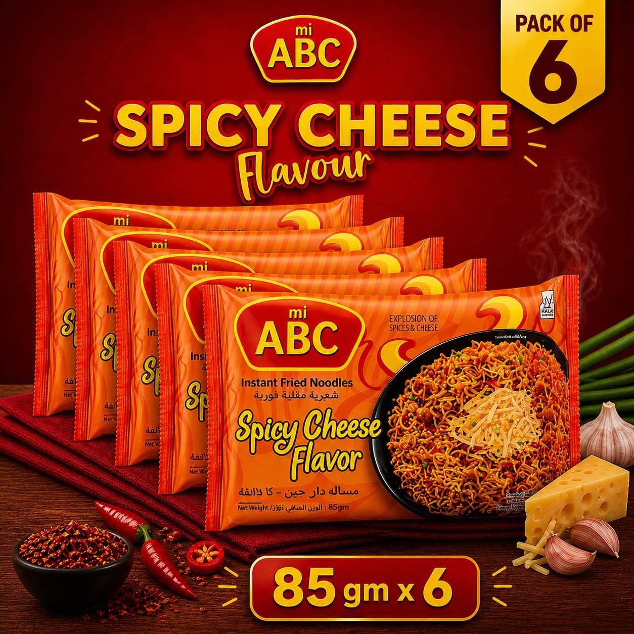 Abc Spicy Cheese Pack Of 6